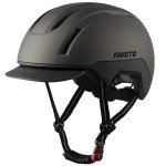 Favoto Adult Bike Helmet with Removable Visor - Lightweight Bicycle Helmet CPSC Certified for Commuting, Road Biking, Skating with Adjustable Dial, Titanium
