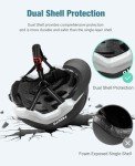 Favoto Adult Bike Helmet with Removable Visor - Lightweight Bicycle Helmet CPSC Certified for Commuting, Road Biking, Skating with Adjustable Dial, Titanium