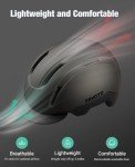 Favoto Adult Bike Helmet with Removable Visor - Lightweight Bicycle Helmet CPSC Certified for Commuting, Road Biking, Skating with Adjustable Dial, Titanium