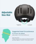 Favoto Adult Bike Helmet with Removable Visor - Lightweight Bicycle Helmet CPSC Certified for Commuting, Road Biking, Skating with Adjustable Dial, Titanium