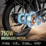 Foldable Electric Bike for Adults, 30+MPH, 48V 20Ah Removable Lithium Battery up to 80Miles, 20" Fat Tire 1000W Peak Motor Dirt Ebike Adult Electric Bicycle for Commute Beach Mountain E Bike