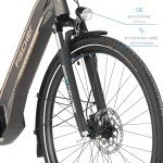Fischer E-Bike City, CITA 6.0i Electric Bicycle for Men and Women, RH 44 cm, Middle Motor 50 Nm, 36 V Battery in Frame, Matte Platinum Grey, 28 Inches