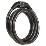 BRINKS 5 ft Bike Lock Cable with Preset Combination, Vinyl Covered for Outdoor Use