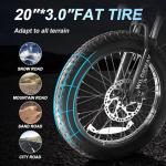 32Ah 20” Folding Electric Bike - 28MPH Fat Tire