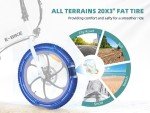 AIWARGOD 20" Folding Electric Bike for Adults | Lightweight Foldable Fat TIre Electric Bicycle - Weighs Only 45lbs | 500W Brushless Motor | 40+ Mile Range | 21mph Speed - Class 2 Ebike, White