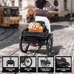 ACTBEST Electric Tricycle for Adults, Peak 1000W Motor 748.8Wh Ebike, 20x3.0 Fat Tire 3 Wheel Folding Electric Trike, Hydraulic Brake & Rear Motor Differential, Range to 65 Miles Black