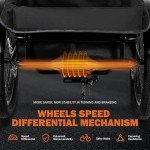 ACTBEST Electric Tricycle for Adults, Peak 1000W Motor 748.8Wh Ebike, 20x3.0 Fat Tire 3 Wheel Folding Electric Trike, Hydraulic Brake & Rear Motor Differential, Range to 65 Miles Black