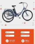Viribus 250W Electric Trike for Adults with Basket