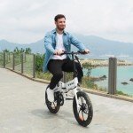 AIWARGOD 20" Folding Electric Bike for Adults | Lightweight Foldable Fat TIre Electric Bicycle - Weighs Only 45lbs | 500W Brushless Motor | 40+ Mile Range | 21mph Speed - Class 2 Ebike, White
