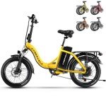 1000W Folding Electric Bike, 48V 20.8AH Large Removable Battery E-Bike, 30+MPH, 80 Miles Max Range, 20" Fat Tire Electric Bike for Adults, Adult Electric Bicycles Commute E-Bikes For Women/Men