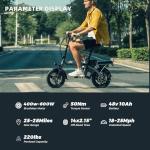 Compact 14" Foldable Electric Bike with 600W Motor