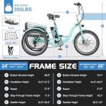 MOONCOOL 350W Adult Electric Tricycle with Battery