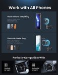 LISEN for iPhone 16 MagSafe Car Mount, [Quick Install] Ultra Magnetic Long Arm Mag Safe Car Phone Holder Vent, Car Accessories Fit for iPhone 16 Pro Max 15 14 13 12 Plus Mini Men Women, Black