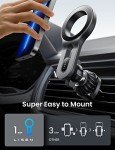 LISEN for iPhone 16 MagSafe Car Mount, [Quick Install] Ultra Magnetic Long Arm Mag Safe Car Phone Holder Vent, Car Accessories Fit for iPhone 16 Pro Max 15 14 13 12 Plus Mini Men Women, Black
