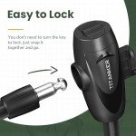 Titanker Bike Lock, Bike Lock Cable 6 Feet Coiled Secure Bicycle Lock with Keys Scooter Lock Bike Locks 1/2 Inch Thick Heavy Duty Anti Theft Bike Cable Lock with Mounting Bracket