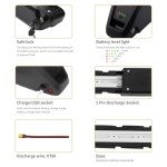 Puienum 36V 20Ah Ebike Battery,5pin Electric Bicycle Lithium Battery Pack 40A BMS,with 2A Fast Charger for 0-1800W E-Bike Scooter Motor,USB Interface,Safe Lock,Led Indicator Light