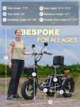 Electric Trike, 1000W Electric Tricycle for Adults with UL 48V 15AH Battery, 3 Wheel Electric Bike for Women Men Seniors with Baskets, Motorized Adult Tricycle 450 lb Capacity, Rear Differential