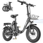 Electric Folding Bike for Adults，16''×4.0" Fat Tires Electric Bicycle,500W Motor,25/32 MPH Speed 25/45 Miles Range, Commuter Electric City Ebike for Men Women,Dual Disc Brakes Ebike (Coco-Black)