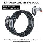 10-Pack Coiled Bike Lock Cables with Combination