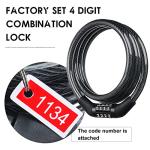10-Pack Coiled Bike Lock Cables with Combination