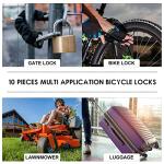 10-Pack Coiled Bike Lock Cables with Combination