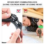 10-Pack Coiled Bike Lock Cables with Combination