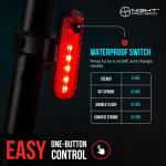 R1 LED Bike Tail Light 2-Pack USB Rechargeable