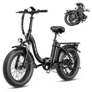 Foldable Electric Bike with Fat Tires and Dual Shock