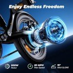 isinwheel 14" Electric Bike for Adults Black