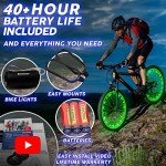 Activ Life LED Bike Wheel Lights with Batteries Included! Get 100% Brighter and Visible from All Angles for Ultimate Safety & Style (1 Tire Pack)