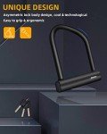NDakter Bike Locks Heavy Duty Anti Theft 18mm Thick, Motorcycle U Lock with 4FT/120cm x 6mm Chain for Scooter, 3Keys Large U-Shaped Motorcycle Wheel Lock for Ebike, Moped, Fat-Tire,Tribike