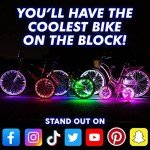 Activ Life LED Bike Wheel Lights with Batteries Included! Get 100% Brighter and Visible from All Angles for Ultimate Safety & Style (1 Tire Pack)