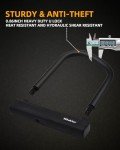 NDakter Bike Locks Heavy Duty Anti Theft 18mm Thick, Motorcycle U Lock with 4FT/120cm x 6mm Chain for Scooter, 3Keys Large U-Shaped Motorcycle Wheel Lock for Ebike, Moped, Fat-Tire,Tribike