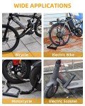 NDakter Bike Locks Heavy Duty Anti Theft 18mm Thick, Motorcycle U Lock with 4FT/120cm x 6mm Chain for Scooter, 3Keys Large U-Shaped Motorcycle Wheel Lock for Ebike, Moped, Fat-Tire,Tribike