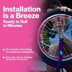 Brightz WheelBrightz Pink Bike Wheel Lights - Pink Bike Lights for Girls - Fun Colorful Pink Bike Accessories for Girls and Womens Bikes and Bicycles