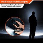 IPSXP 9000 Lumens Bike Lights,Headlight Runtime 14+ Hours & 5200mAh with Power Bank Function,IPX6 Waterproof,Super Bright Lights for Night Riding,USB Rechargeable & 5 Modes