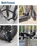 NDakter Bike Lock, Bike Chain Lock with 2 Ways to Unlock, 4 Digit Combination Heavy Duty Anti-Theft Bicycle Lock with 2 Keys, 4.28Ft High Security Scooter Locks for Ebike, Electric, Motorcycle, Door