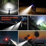 IPSXP 9000 Lumens Bike Lights,Headlight Runtime 14+ Hours & 5200mAh with Power Bank Function,IPX6 Waterproof,Super Bright Lights for Night Riding,USB Rechargeable & 5 Modes