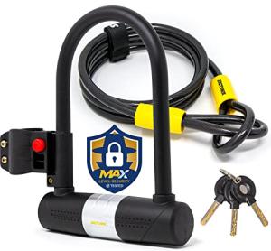 Heavy Duty U-Lock with 4ft Cable