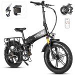 VITILAN i7 Pro Electric Bike, 750W Folding Ebike Full Suspension, 20AH Sam-Sung Removable Battery Ebikes for Adults with 8-Speed (i7pro 3.0, Black)