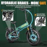 VITILAN i7 Pro Electric Bike, 750W Folding Ebike Full Suspension, 20AH Sam-Sung Removable Battery Ebikes for Adults with 8-Speed (i7pro 3.0, Black)