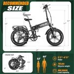 VITILAN i7 Pro Electric Bike, 750W Folding Ebike Full Suspension, 20AH Sam-Sung Removable Battery Ebikes for Adults with 8-Speed (i7pro 3.0, Black)