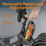 HiKeep Folding Electric Bike for Adults,25/32 MPH Speed 25/45 Miles Range,480Wh 500W Motor and Lightweight & Portable, Commuter Electric City Ebike for Men Women (Standard, Coco 1.00 Black)