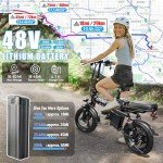 IDOTATA 14" Foldable Electric Bike with 750W Motor