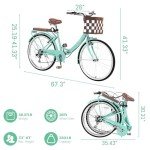 Women's 7-Speed Folding Beach Cruiser Bike