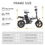 IDOTATA 14" Foldable Electric Bike with 750W Motor