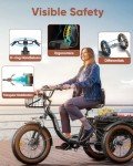 20" Fat Tire Electric Trike for Adults
