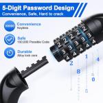 5-Digit Combination Bike Chain Lock - Heavy Duty