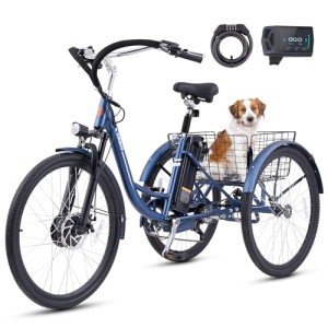 Viribus 350W Electric Tricycle for Adults - Navy
