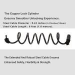 12 Pack Extra Long Cable Bike Locks